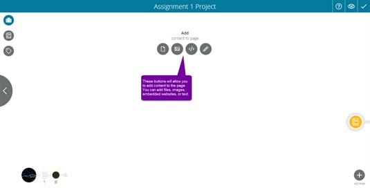Project Page Content Options